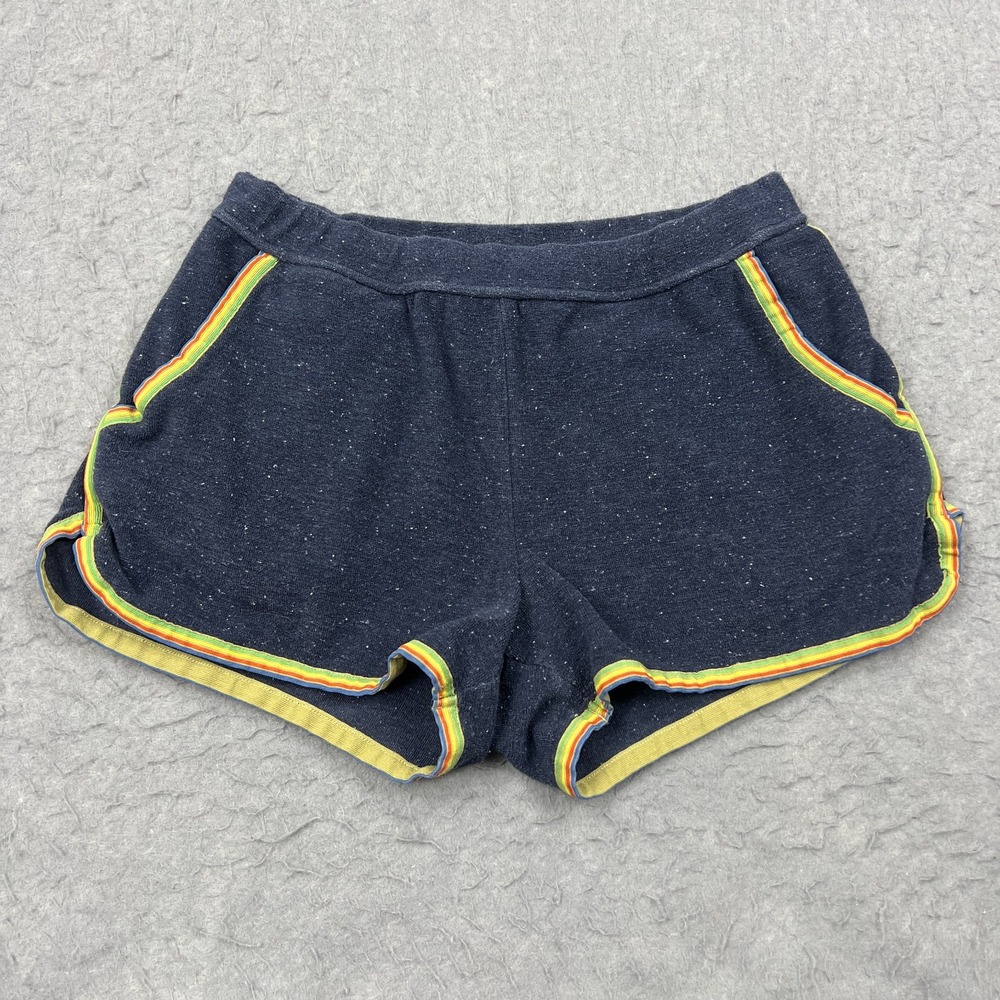 Toad & Co Eventide Terry Short Women's XS Blue‎ Organic Retro Fleece Sweat 2.5"